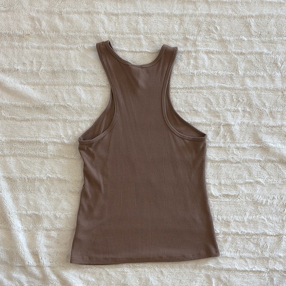H&M Brown Ribbed Tank Top women’s size medium - Picture 2 of 5